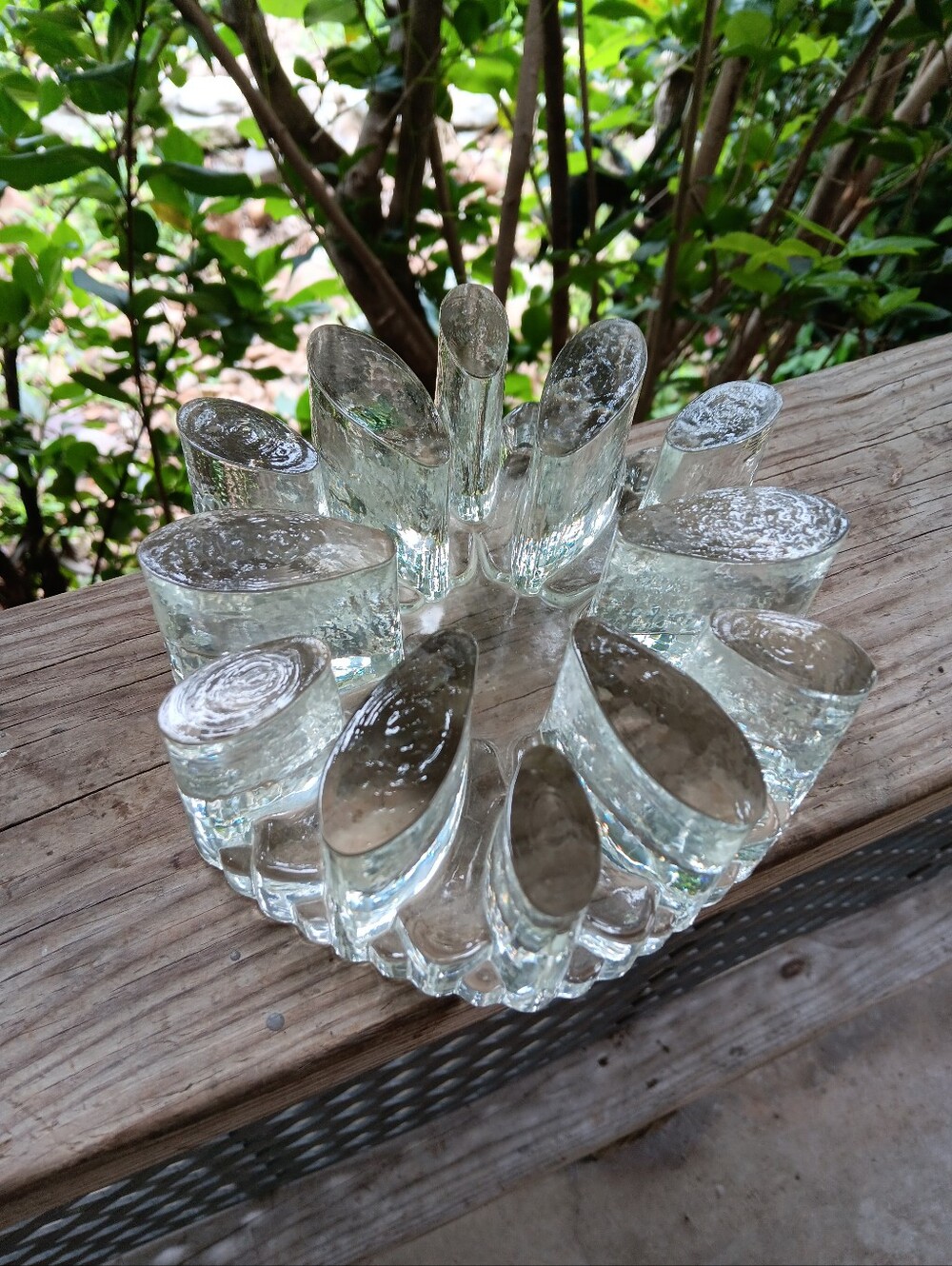 Vintage Bel Mondo Ice Clear Glass Riser